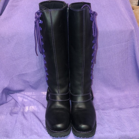 Used Women’s Milwaukee Leather Motorcycle Harness Boot Size 9 - Picture 3 of 15